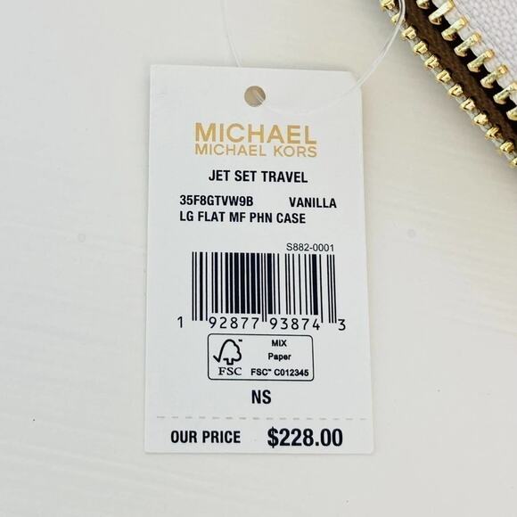 Michael Kors wallet phone case vanilla signature new - Picture 4 of 4